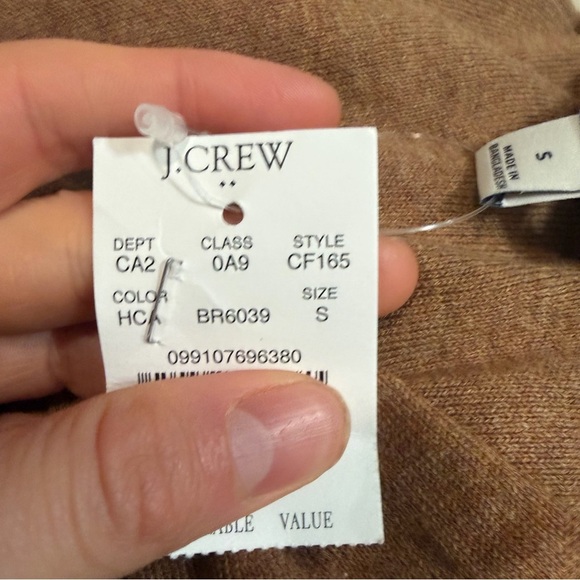 J crew heather camel Cotton Teddie sweater - Picture 3 of 3